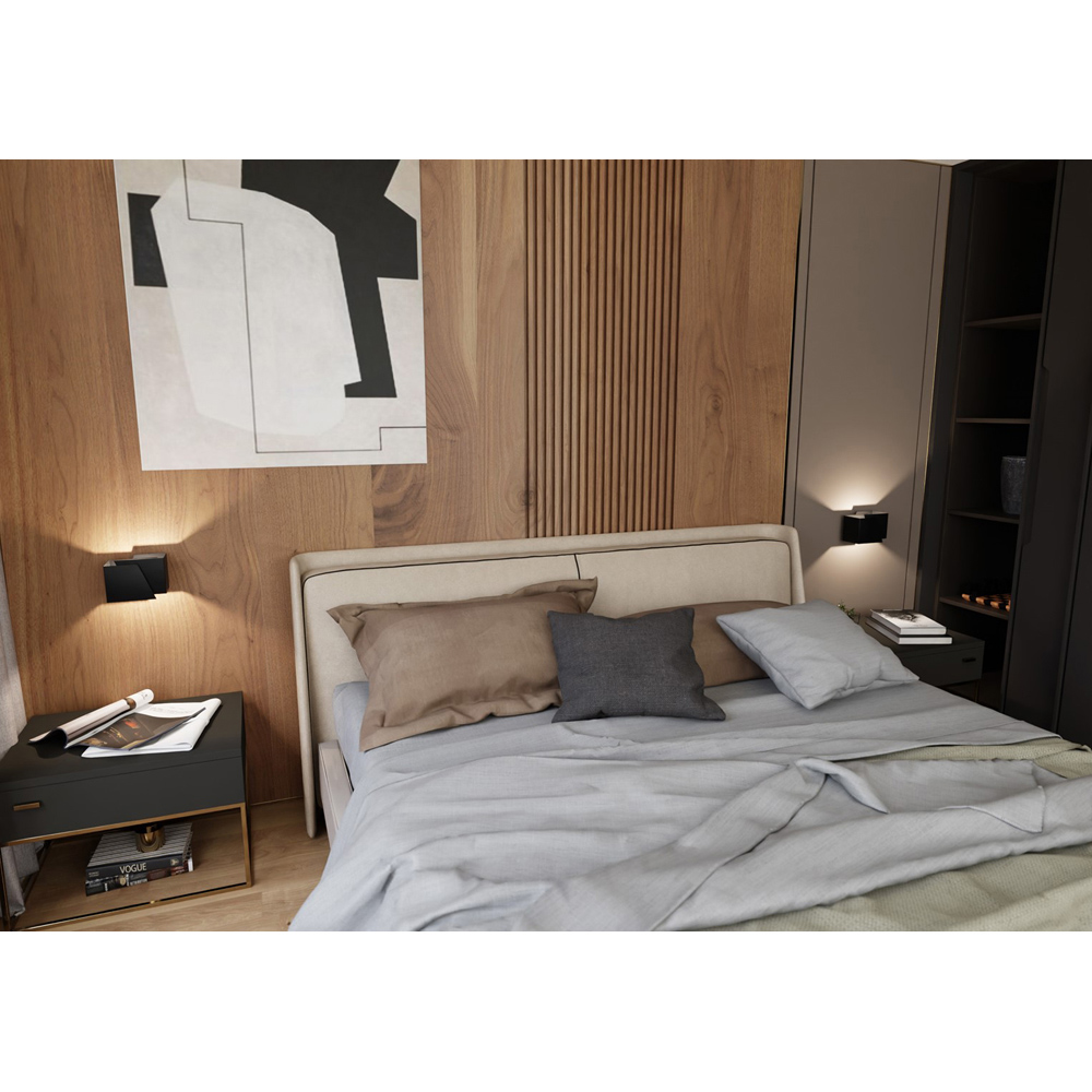 Emibig Frost Black G9 Wall Light Image 7