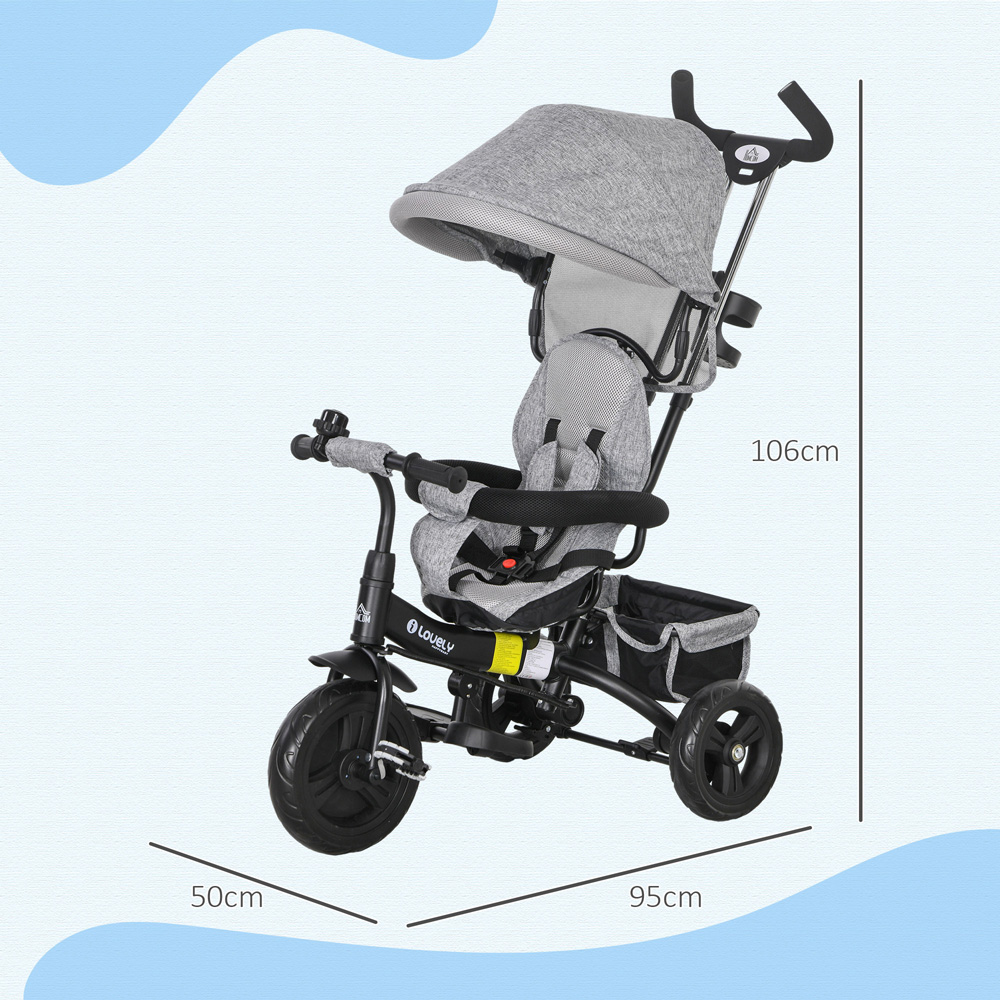 Tommy Toys Grey 6 in 1 Kids Trike Image 8