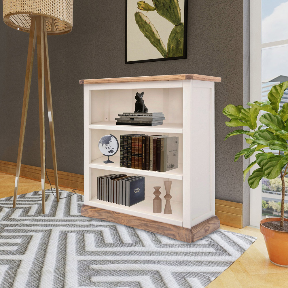 Tropea 3 Shelf Off White Bookcase Image 8