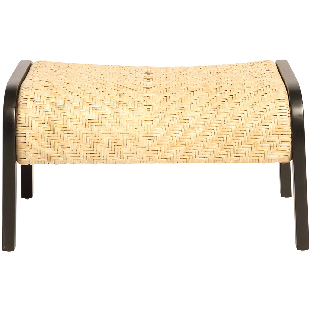 Desser Harmony Black and Natural Rattan Footstool Image 3