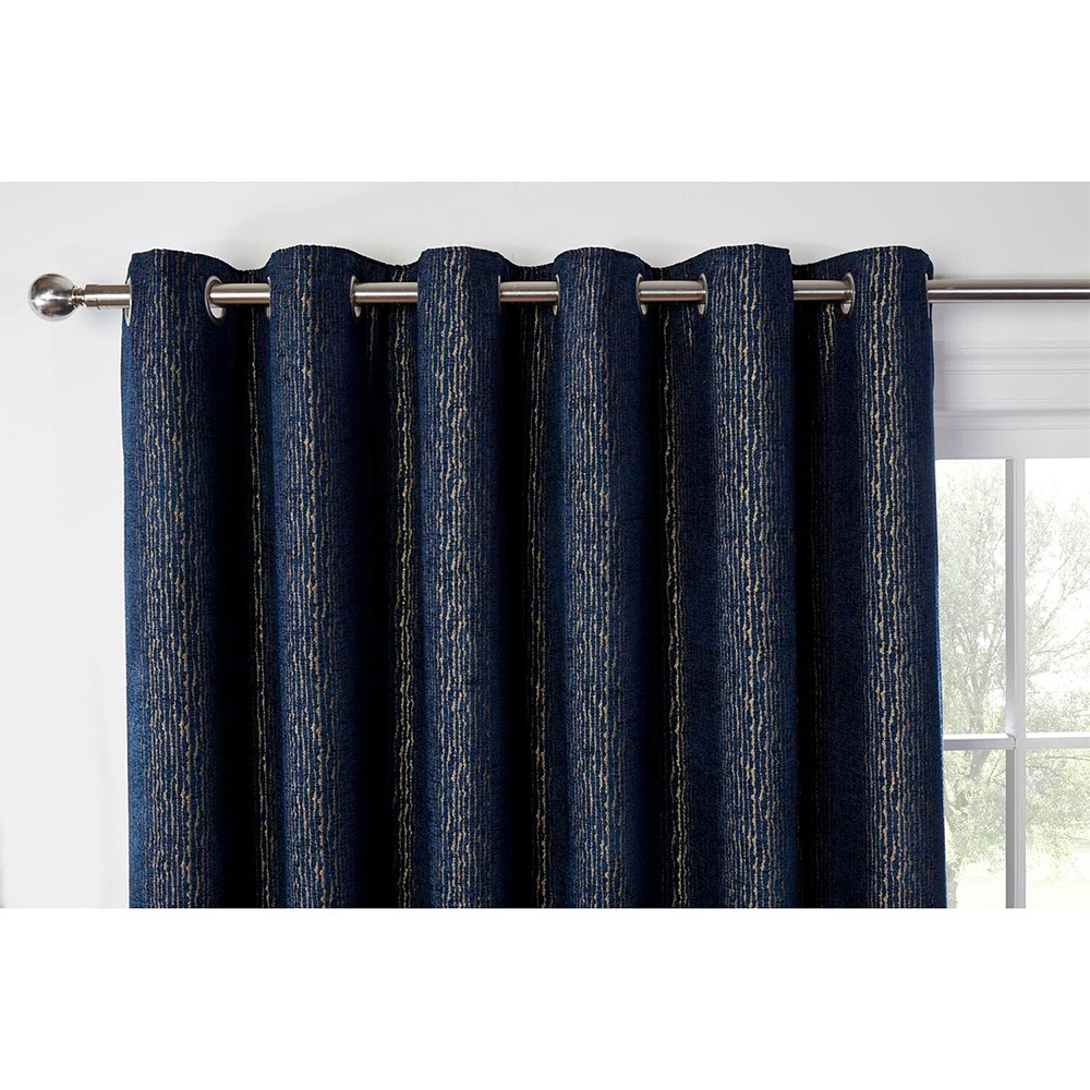 Nova Navy Eyelet Curtain 229cm Image 3
