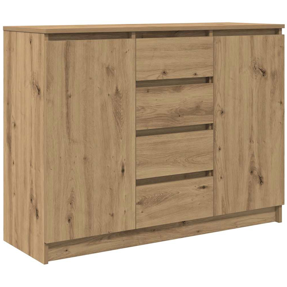 vidaXL 2 Door 4 Drawers Artisan Oak Sideboard Image 2