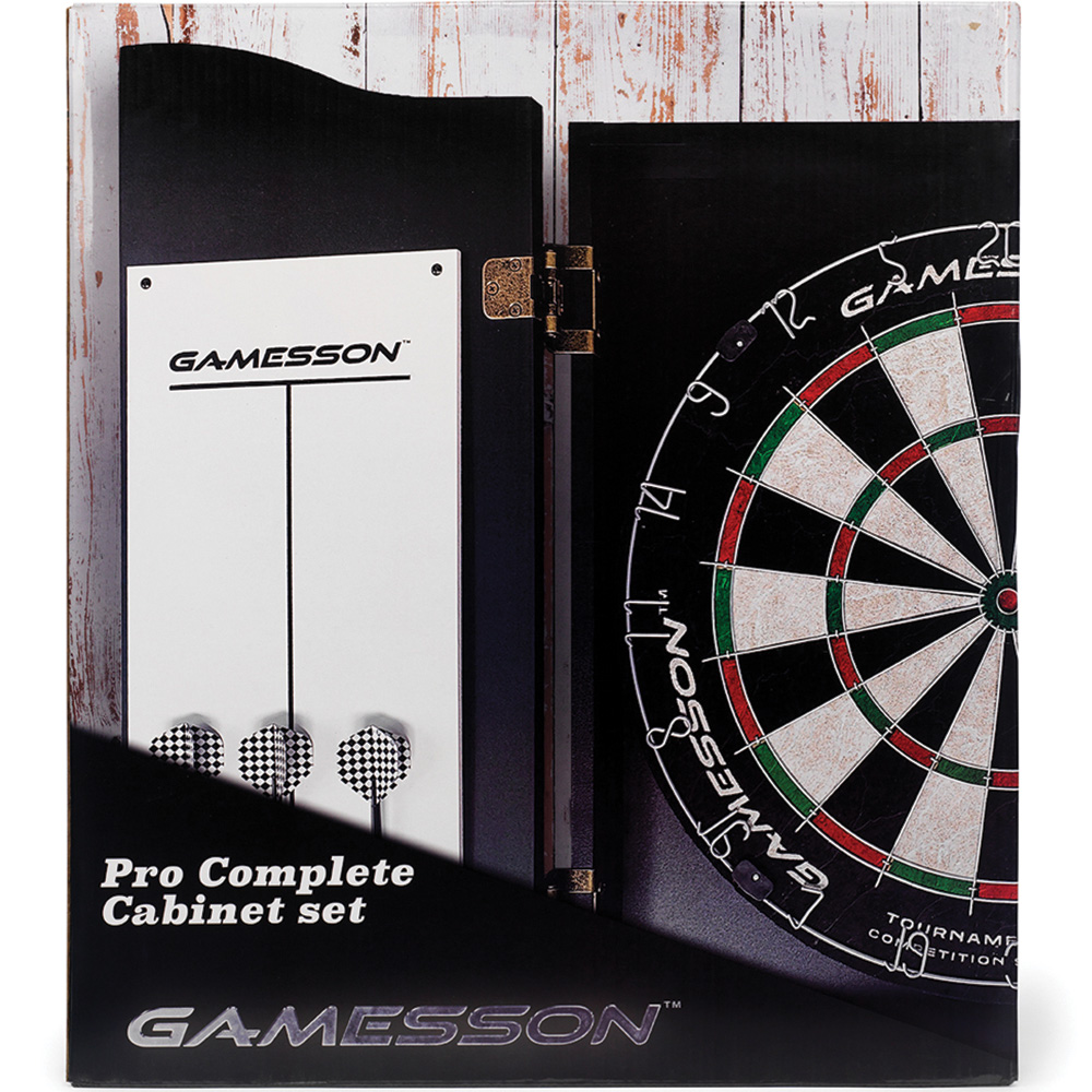 Gamesson Pro Complete Dartboard Cabinet Set Image 3