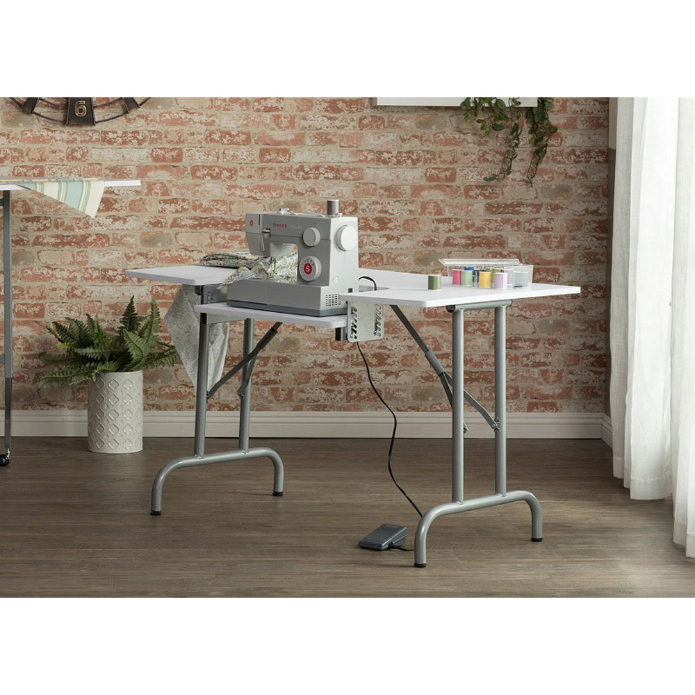 Sewing Online 13373 Silver and White Foldable Multipurpose Sewing Table Image 9