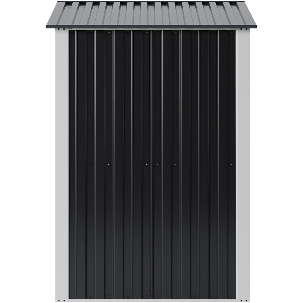 Living and Home 4 x 3ft Black Pent Quick Assembly Metal Garden Storage Shed Image 6