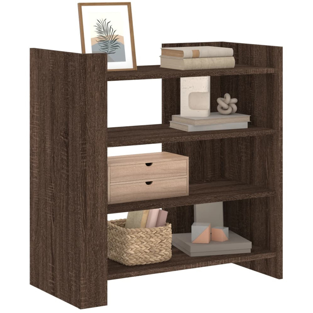 vidaXL 4 Shelf Brown Oak Sideboard Image 3