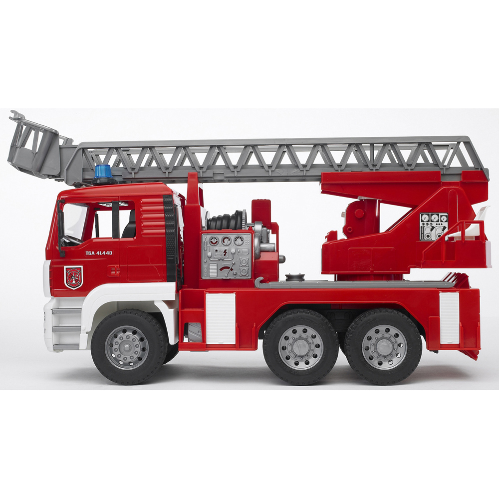 Bruder Kids MAN TGA Fire Engine with Ladder and Water Pump Playset Model Image 3