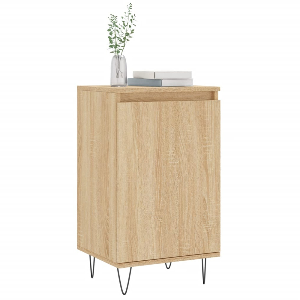 vidaXL Single Door Sonoma Oak Sideboard Set of 2 Image 3