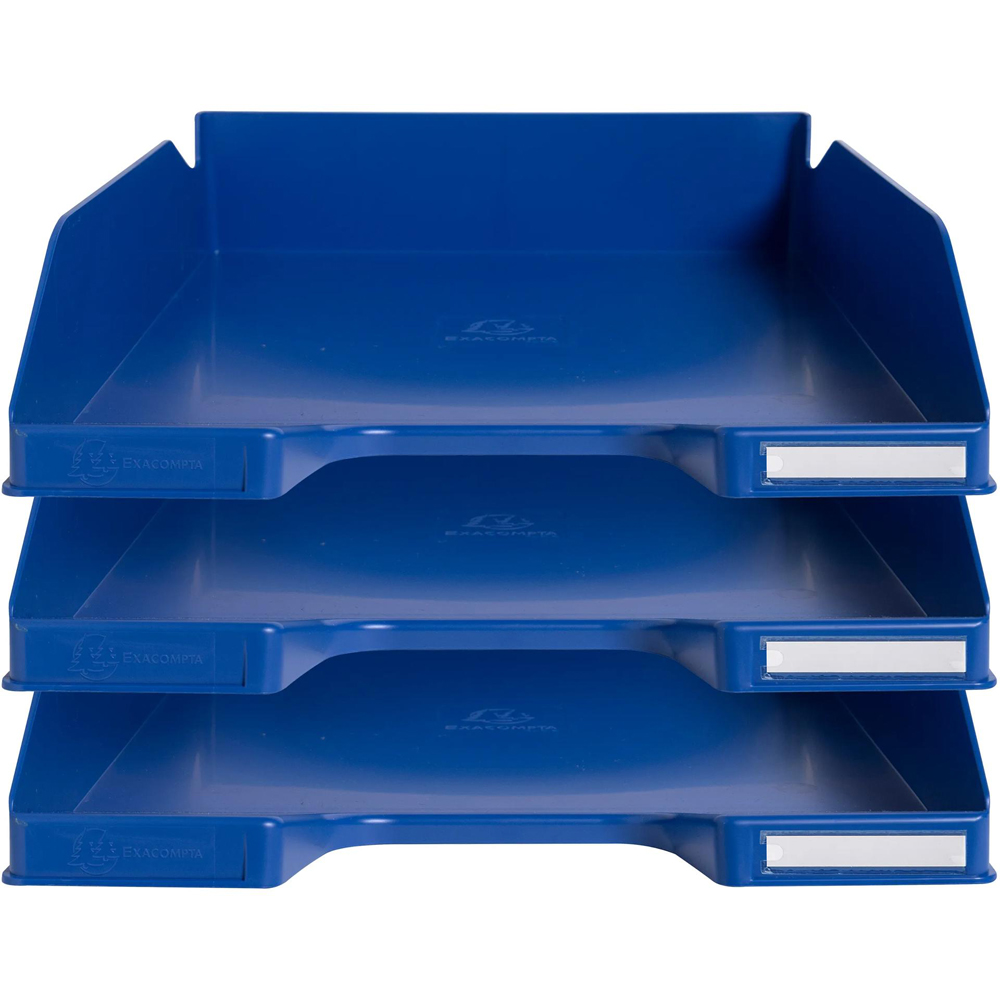 Exacompta Bee Blue Navy Blue Letter Tray 6 Pack Image 5