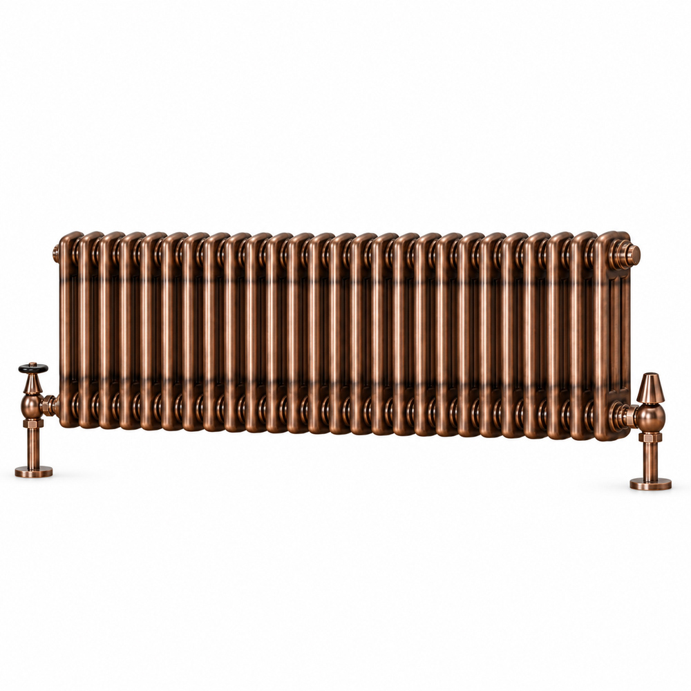 Go Bathrooms Clarence Antique Copper 3 Column 30 Section Radiator 400 x 1370mm Image 1