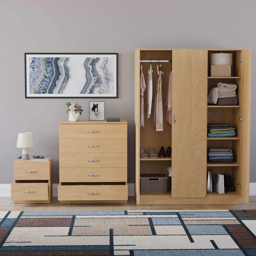 VIDA DESIGNS Riano Pine 3 Piece Bedroom Furniture Set Image 3