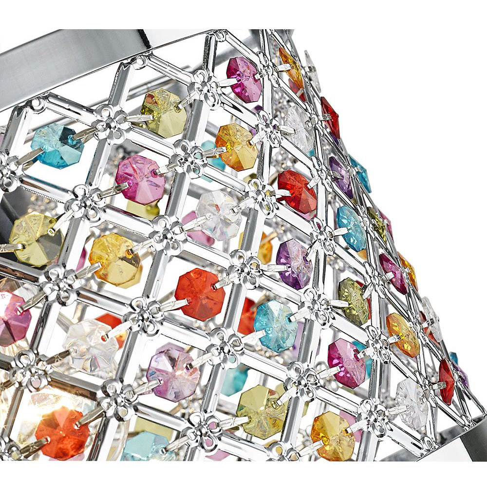 Happy Homewares Modern Sparkly Multicolour Beads Ceiling Light Pendant Shade Image 3