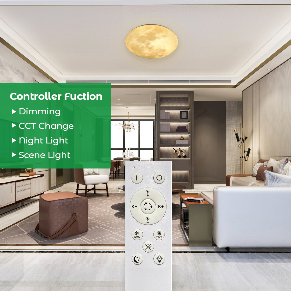 ENER-J Double Layer Moon Ceiling and Wall Light Image 7