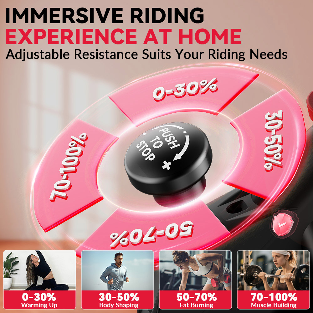 Rattrix D1 Black Stationary Exercise Bike with 8kg Flywheel Image 3