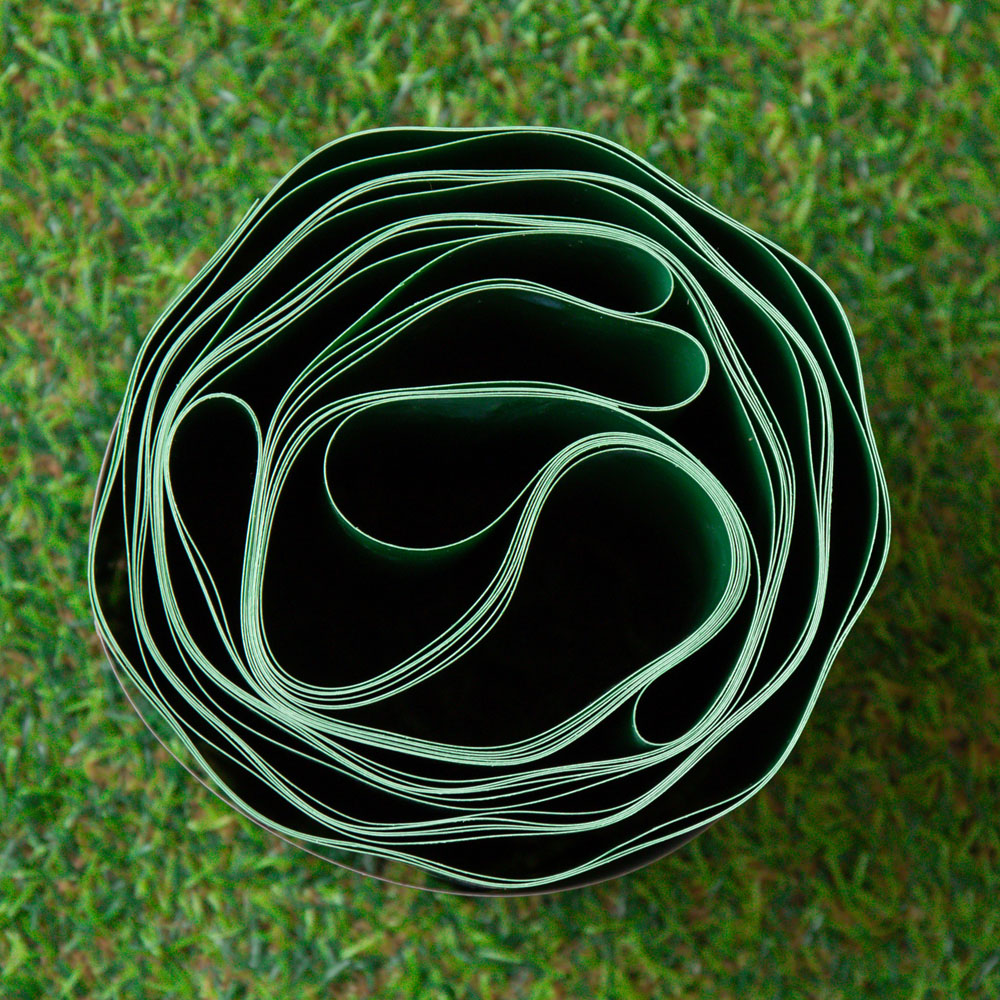 Samuel Alexander Green Large Plastic Corrugated Lawn Edging Border Image 5