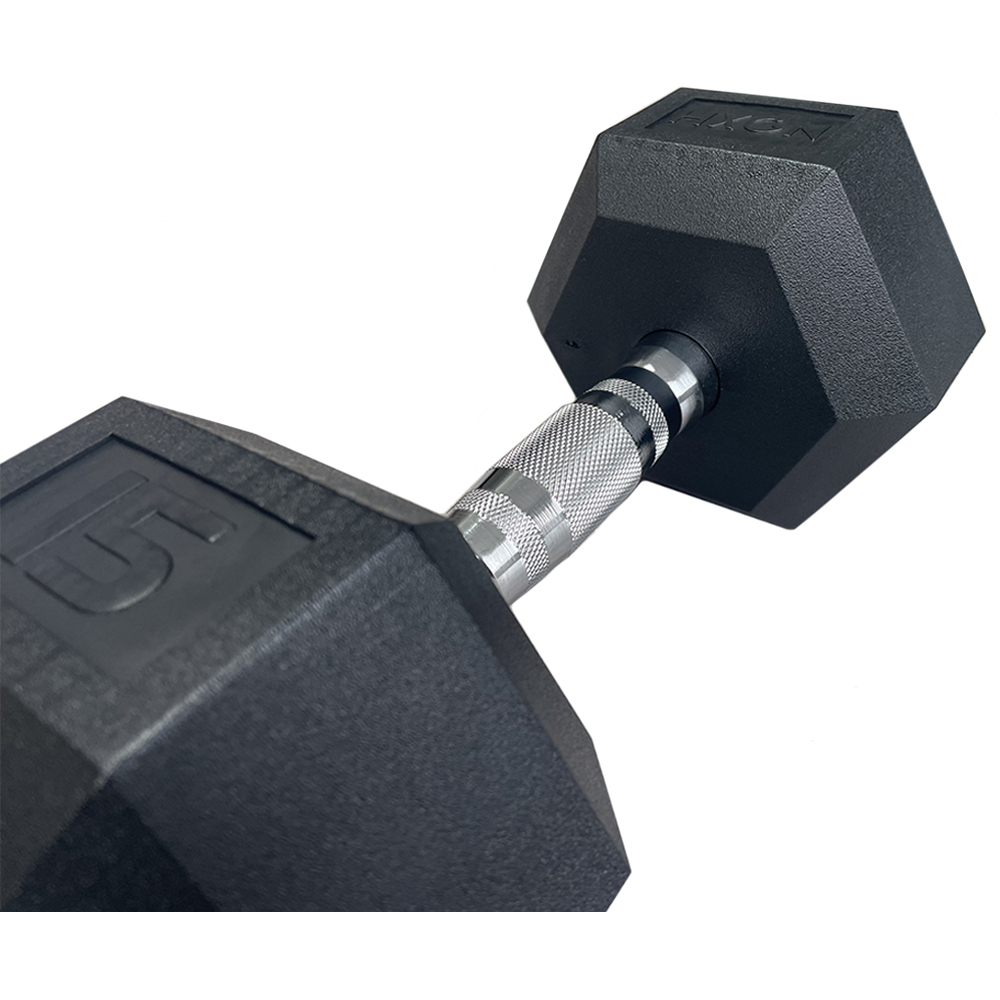 HXGN Pro Hex Black Dumbbell 15kg 2 Pack Image 3