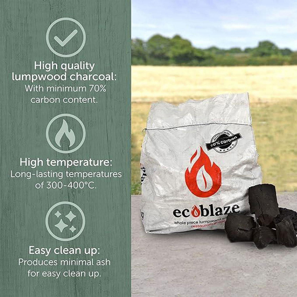 Ecoblaze Restaurant Grade Lumpwood Charcoal Bag 10 Kg Image 5