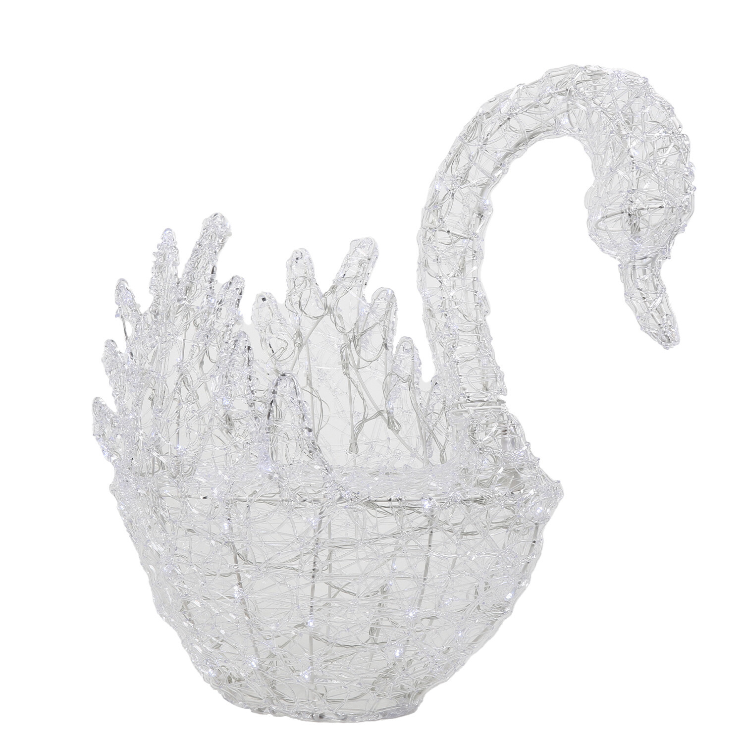 Acrylic White Swan 120 LED Decoration Image 5