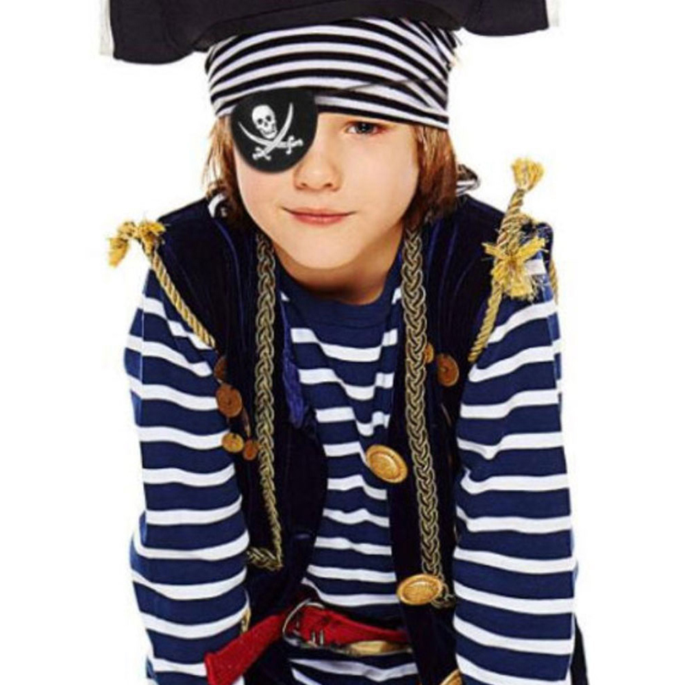 Jaoyeh Halloween Felt Pirate Blindfold Set 12 Pack Image 2