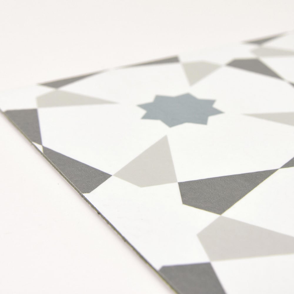 Floorpops Stellar White and Grey Peel and Stick Floor Tile 30.48 x 30.48cm 10 Pack Image 3