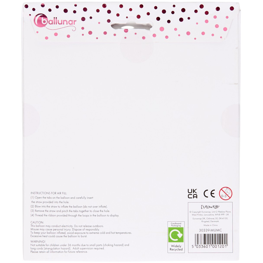 Shiny Mum Foil Balloon Banner Pink Image 3