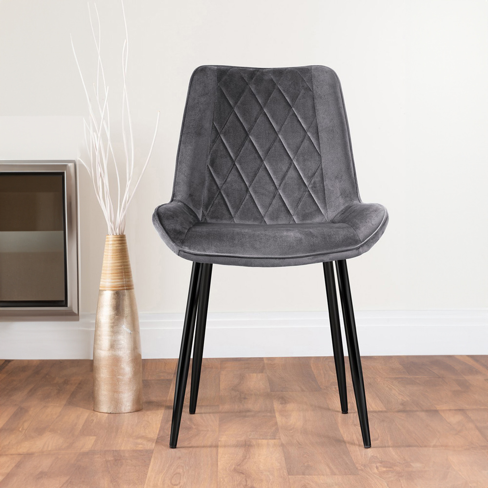 Furniturebox Fira Cesano Wood Effect 6 Seater Round Dining Set Brown Grey and Black Image 3