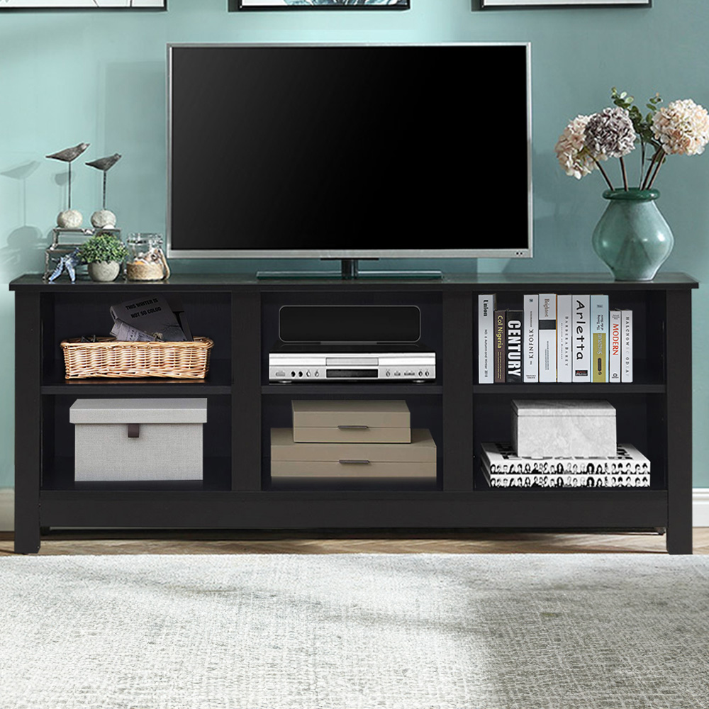 Black tv stand 70 inch top