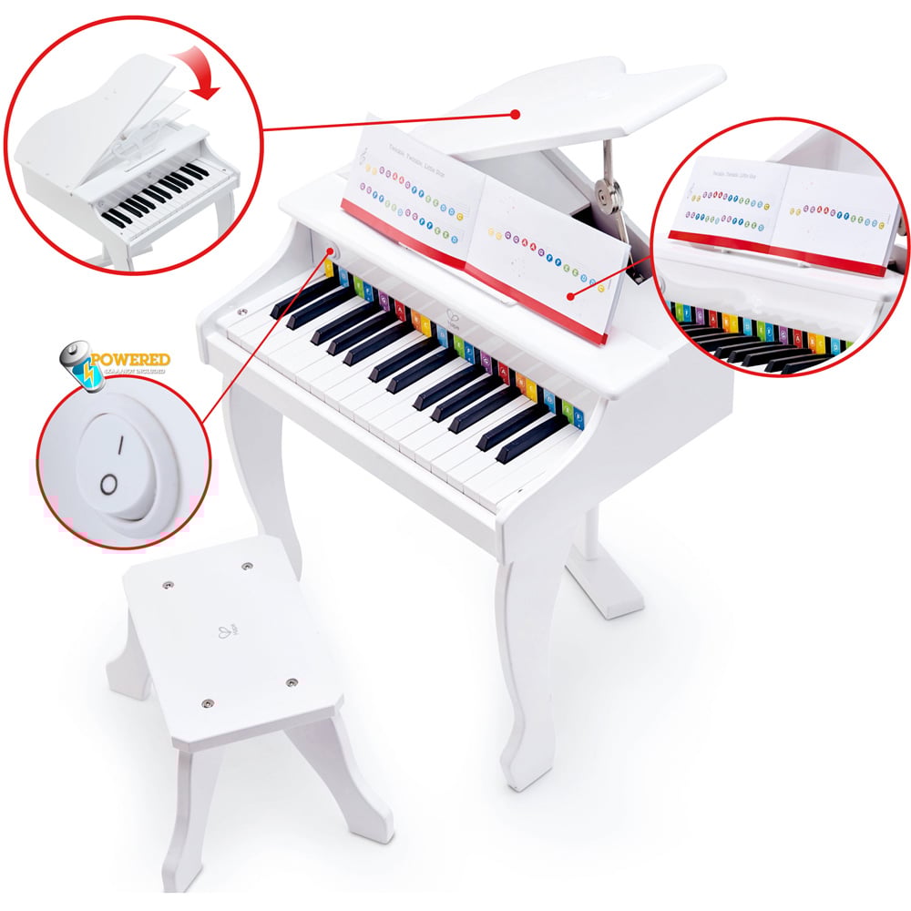 Hape Deluxe Grand White Piano Image 5