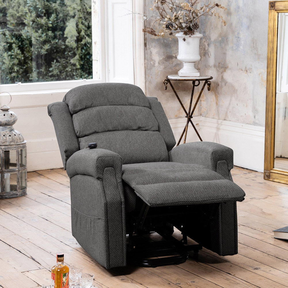 Artemis Home Eltham Dark Grey Massage and Heat Electric Lift Assist Recliner Chair Image 3
