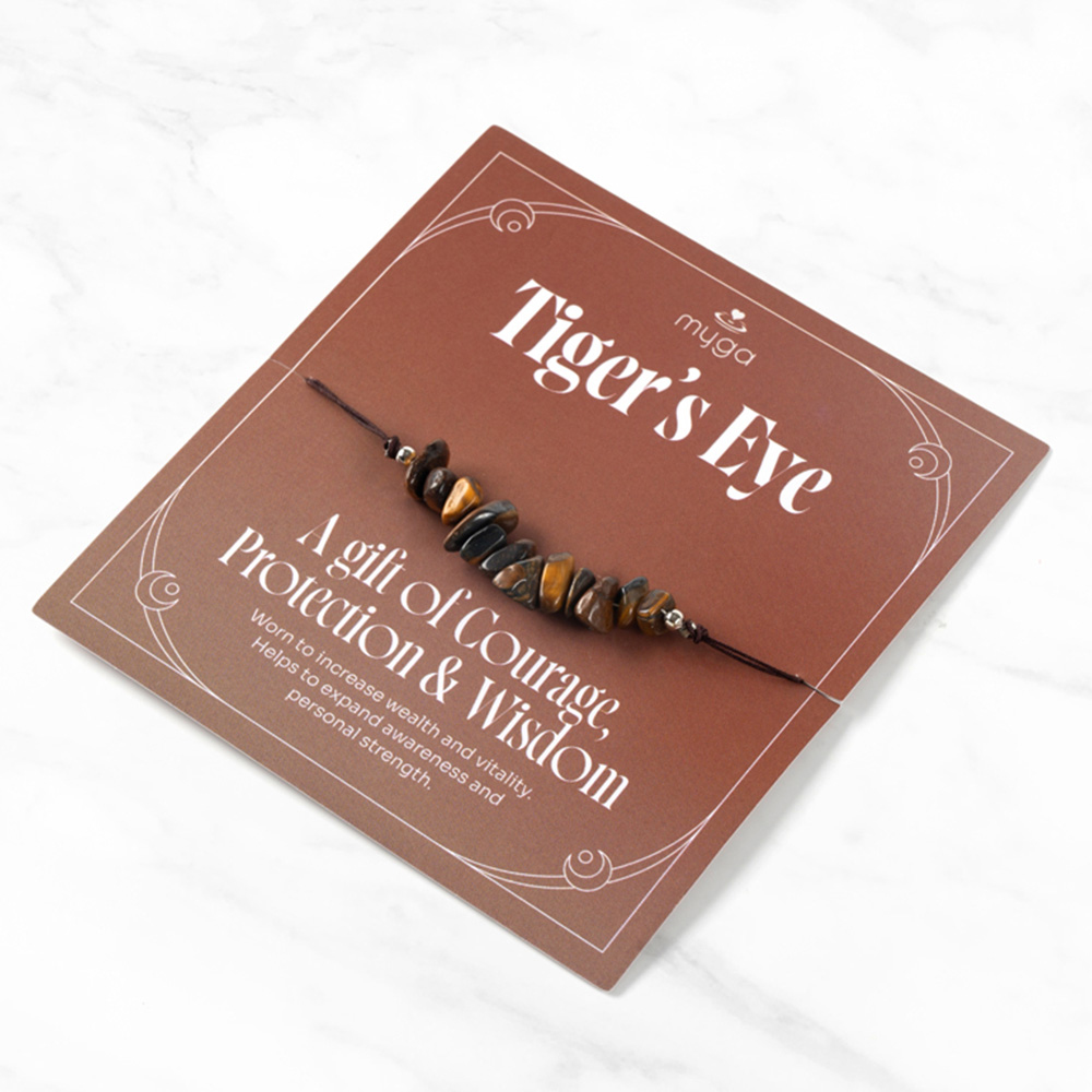 Myga Tigers Eye Gemstone Chip Bracelet Image 3