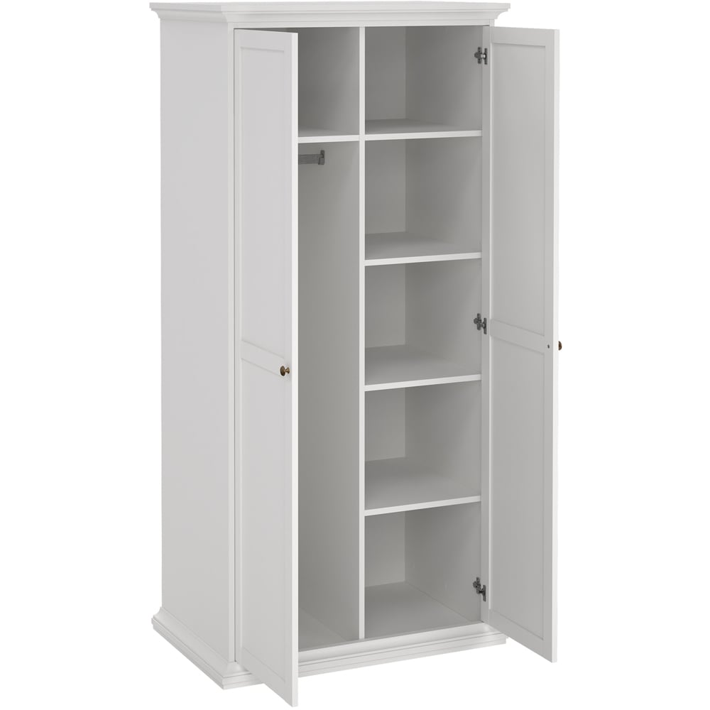 Florence Paris 2 Door White Wardrobe Image 5