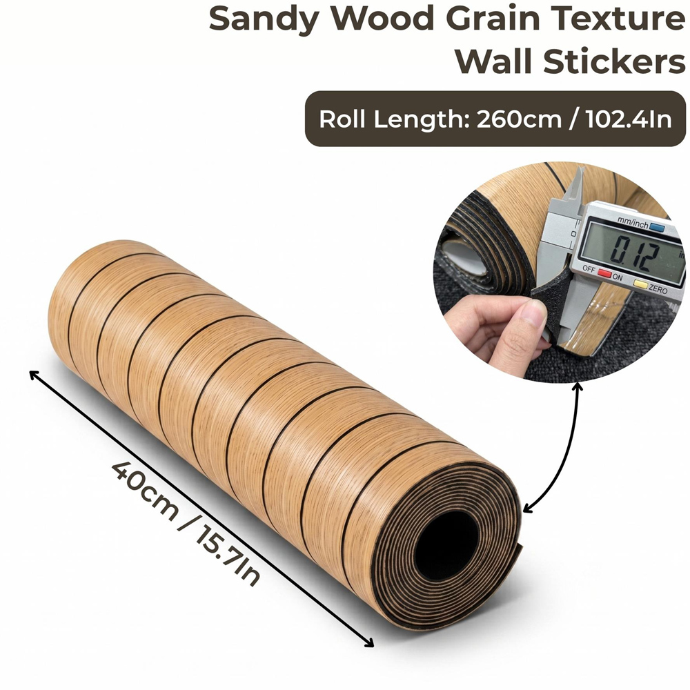 Walplus Sandy Wood Grain Texture Wall Sticker 260 x 40cm Image 8