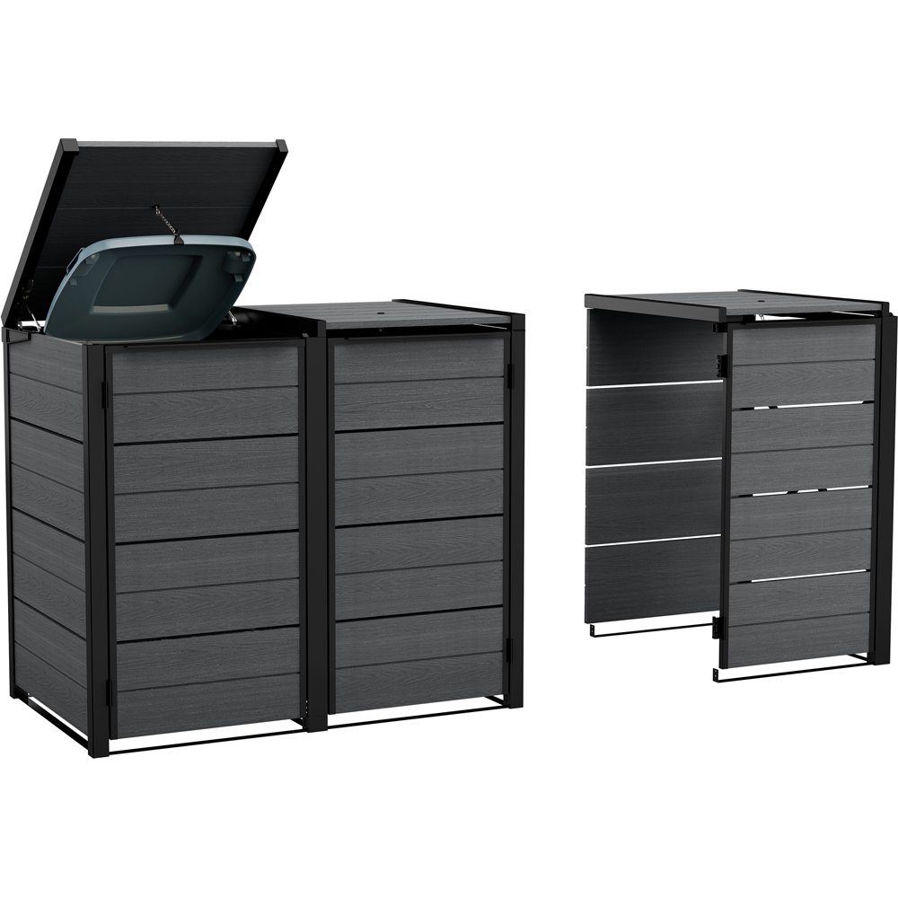 Keter Bin Hideaway Graphite Wheelie Bin Extension Kit Image 3