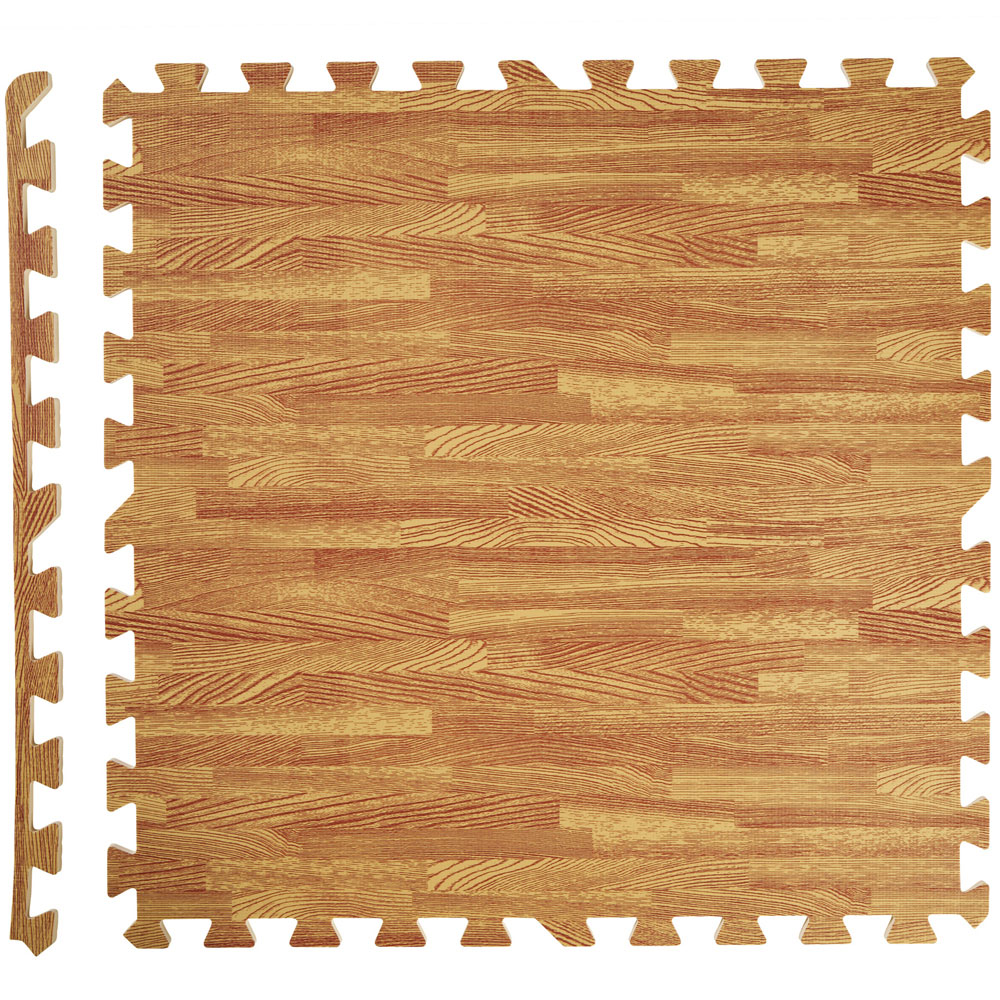 tectake Wood Decor Interlocking Gym Mat 12 Pack Image 7