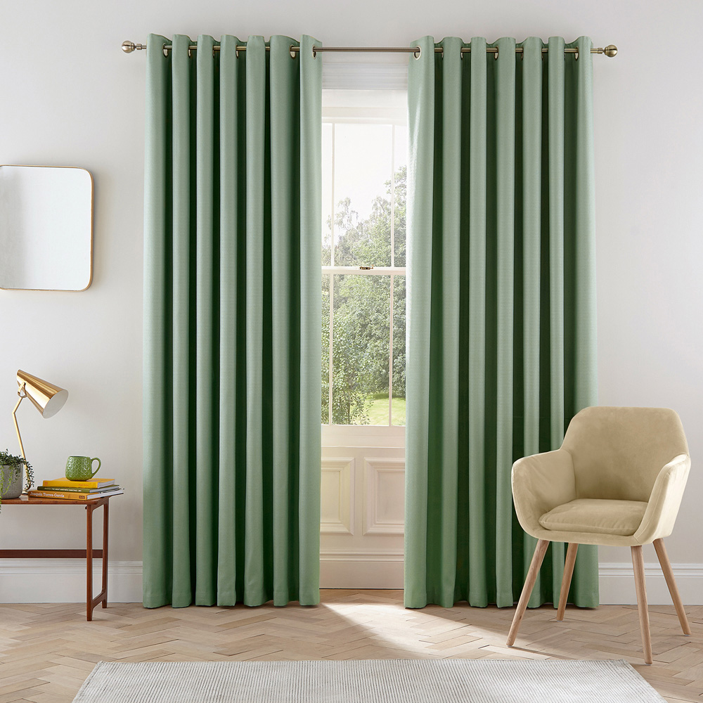 Helena Springfield Eden Lined Sage Curtains 168 x 183cm Image 4