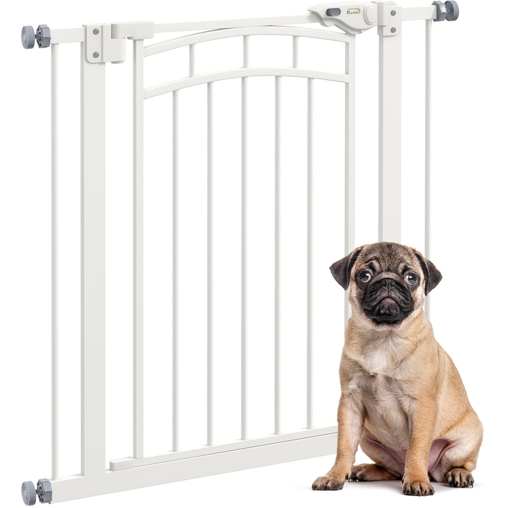 PawHut White 74-80cm Pressure Fit Pet Safety Gate Image 3