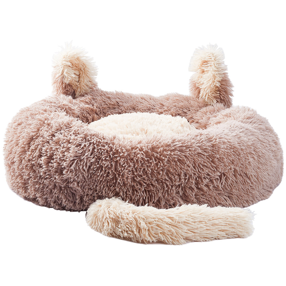 H&O Direct 1.64ft Brown Pet Calming Bed Image 2