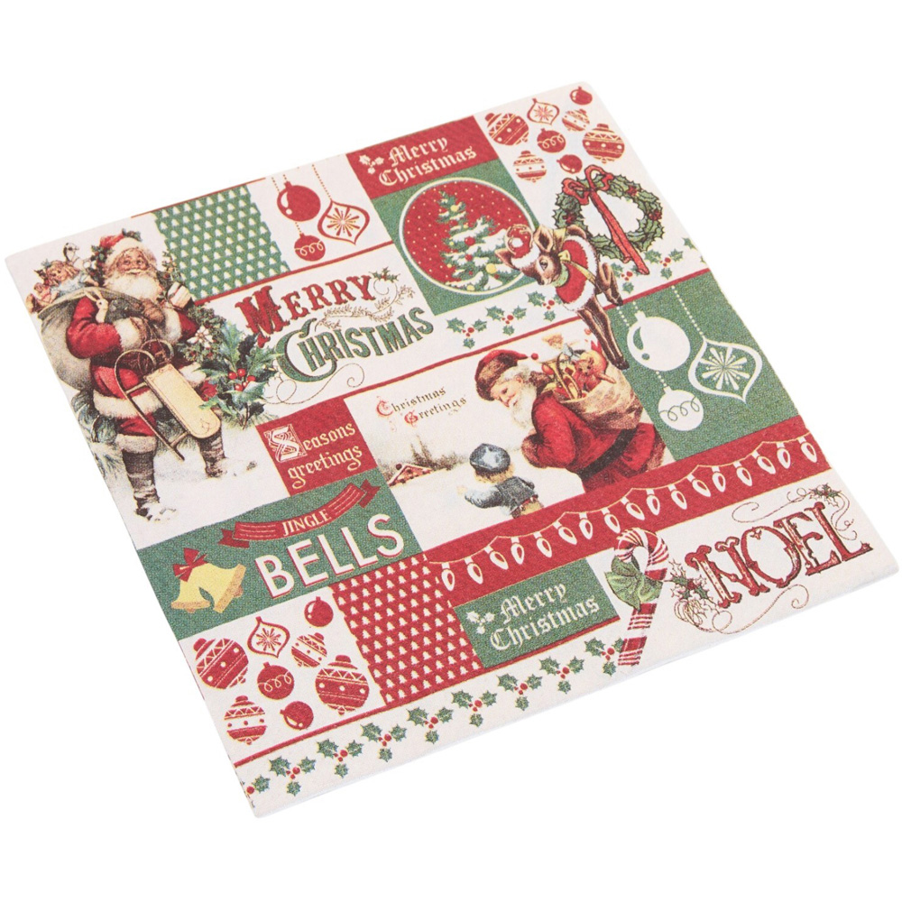 Pack of 20 Vintage Print Paper Napkins Image 2