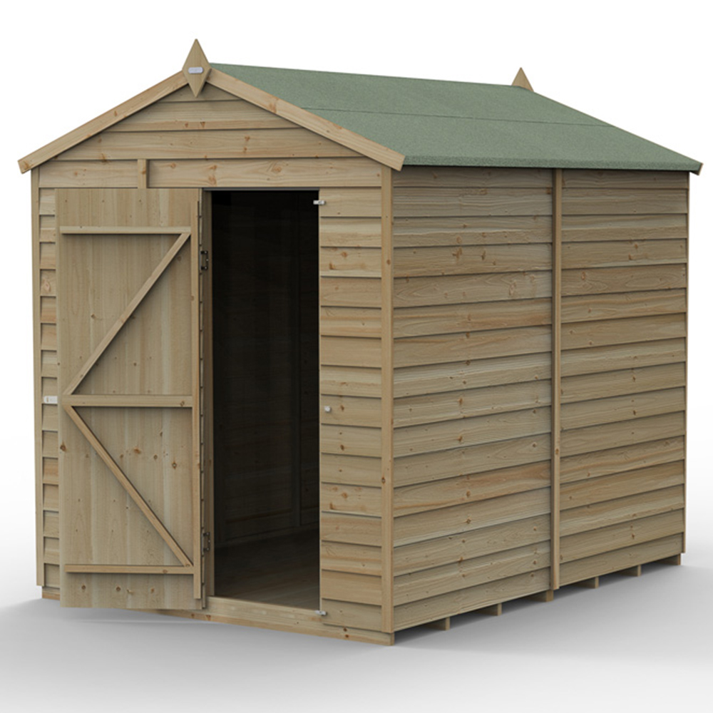 Forest Garden 4LIFE 6 x 8ft Single Door Apex Shed Image 3
