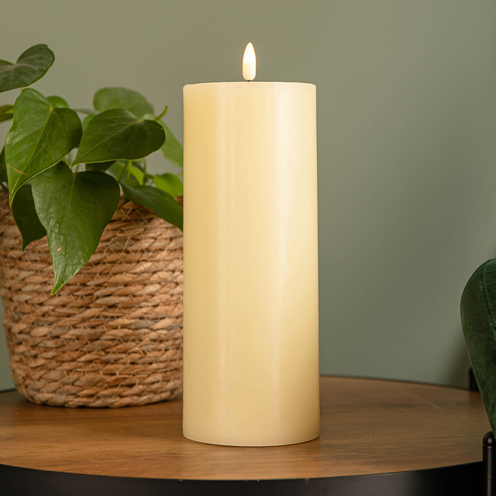 Samuel Alexander Cream Melted Wax Pool Candle LED Christmas Decoration 23cm Image 6