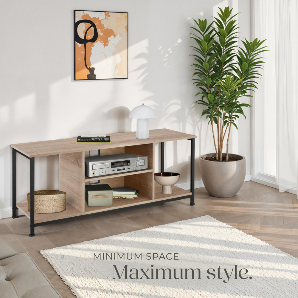 Tectake 4 Shelf Sonoma Oak TV Stand Image 8