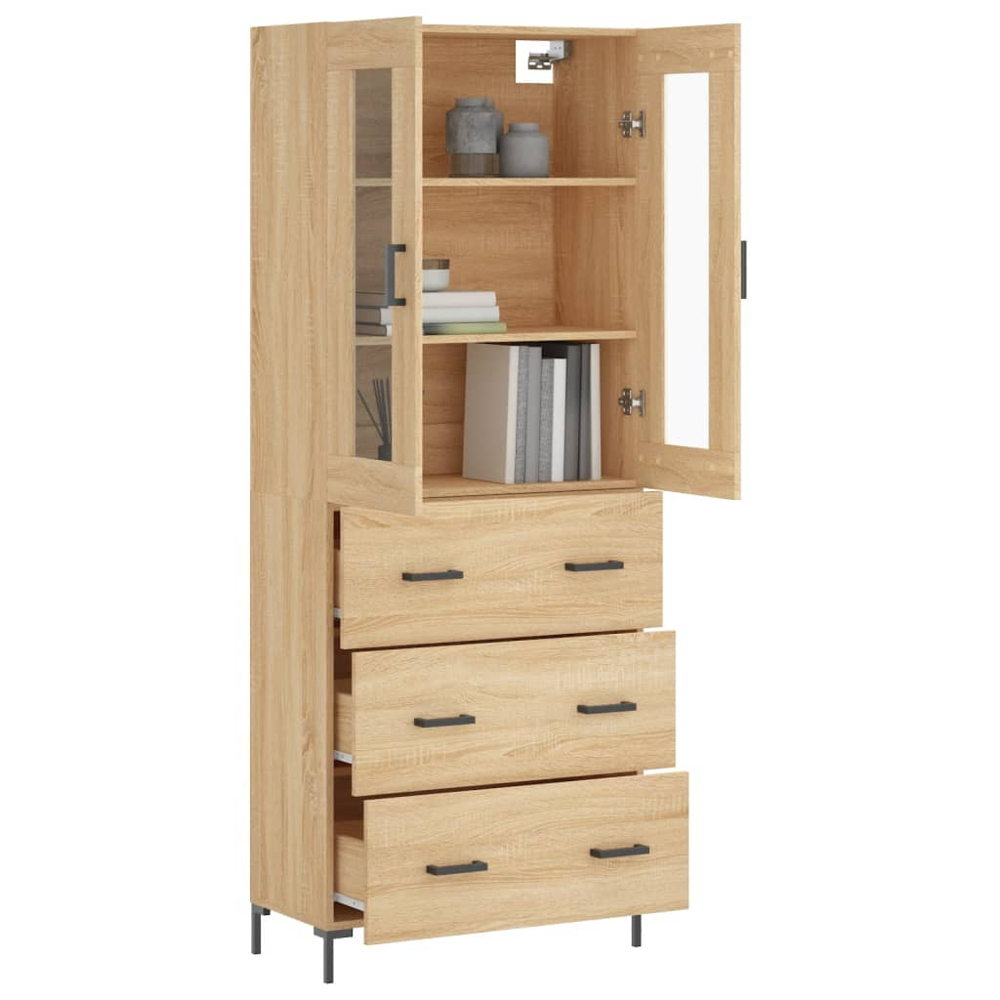 vidaXL 2 Door 3 Drawer Sonoma Oak Highboard Image 3