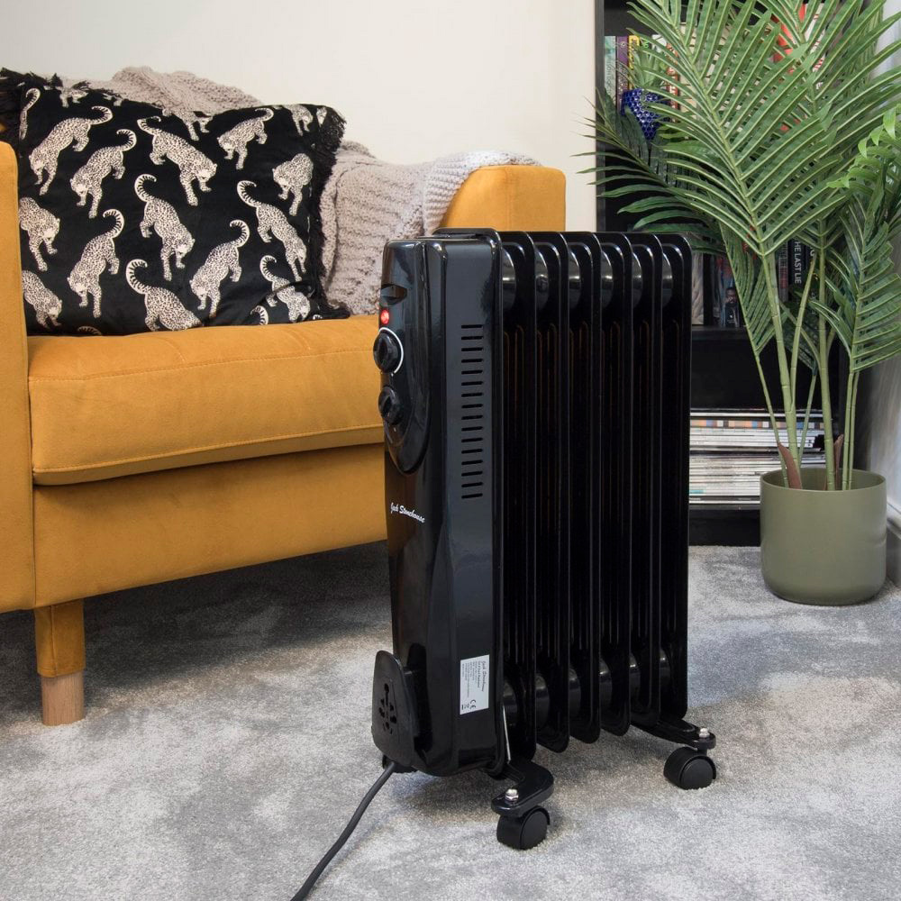 Jack Stonehouse Black Portable Oil Filled Radiator 2000W Image 2