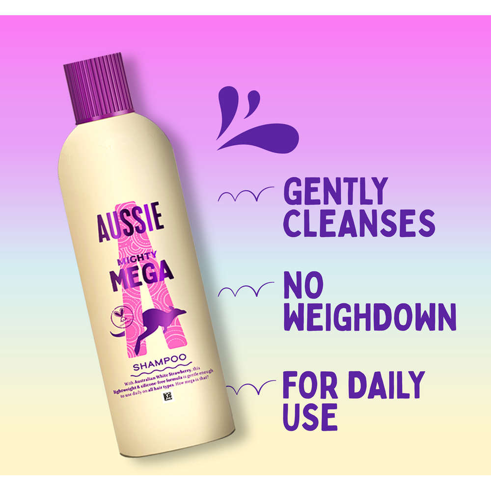 Aussie Mighty Mega Gentle Cleansing Shampoo Image 3