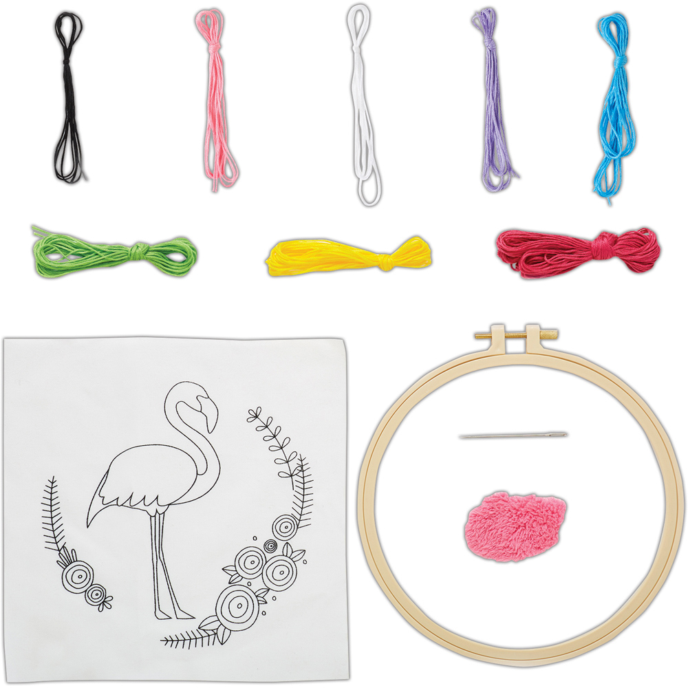 Simply Make Flamingo Embroidery Kit Image 3