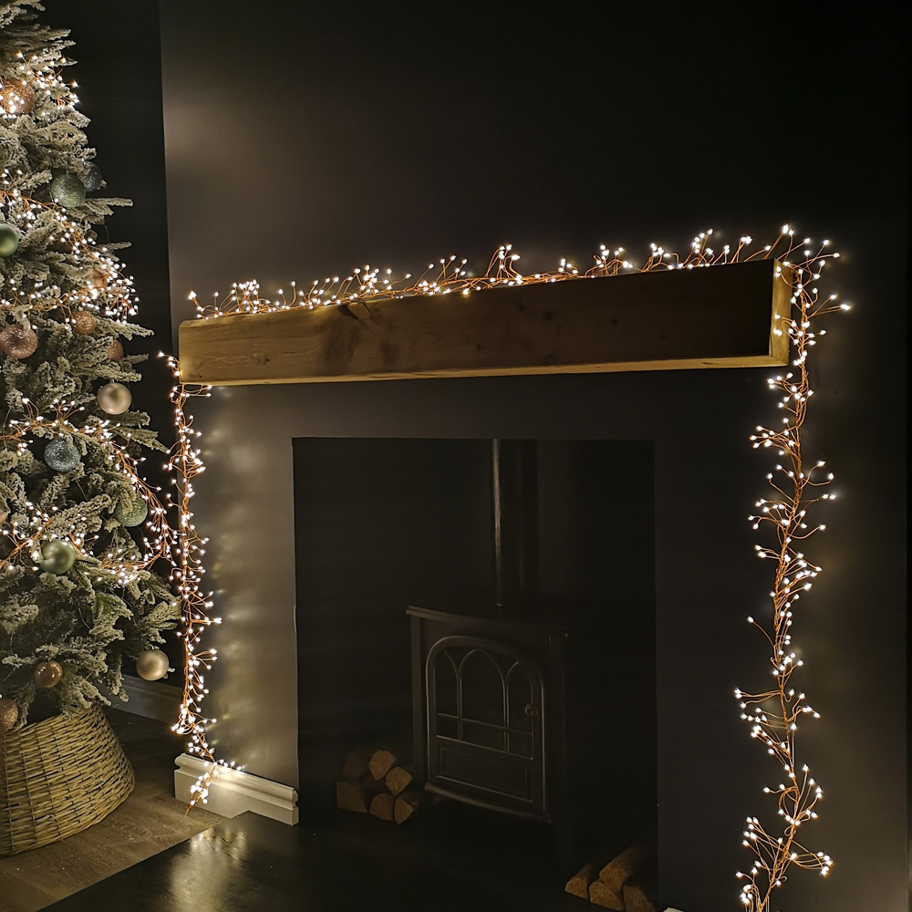 Samuel Alexander 860 Warm White LED Multi-Function Rose Gold Wire Christmas Garland Light 5.5m Image 9