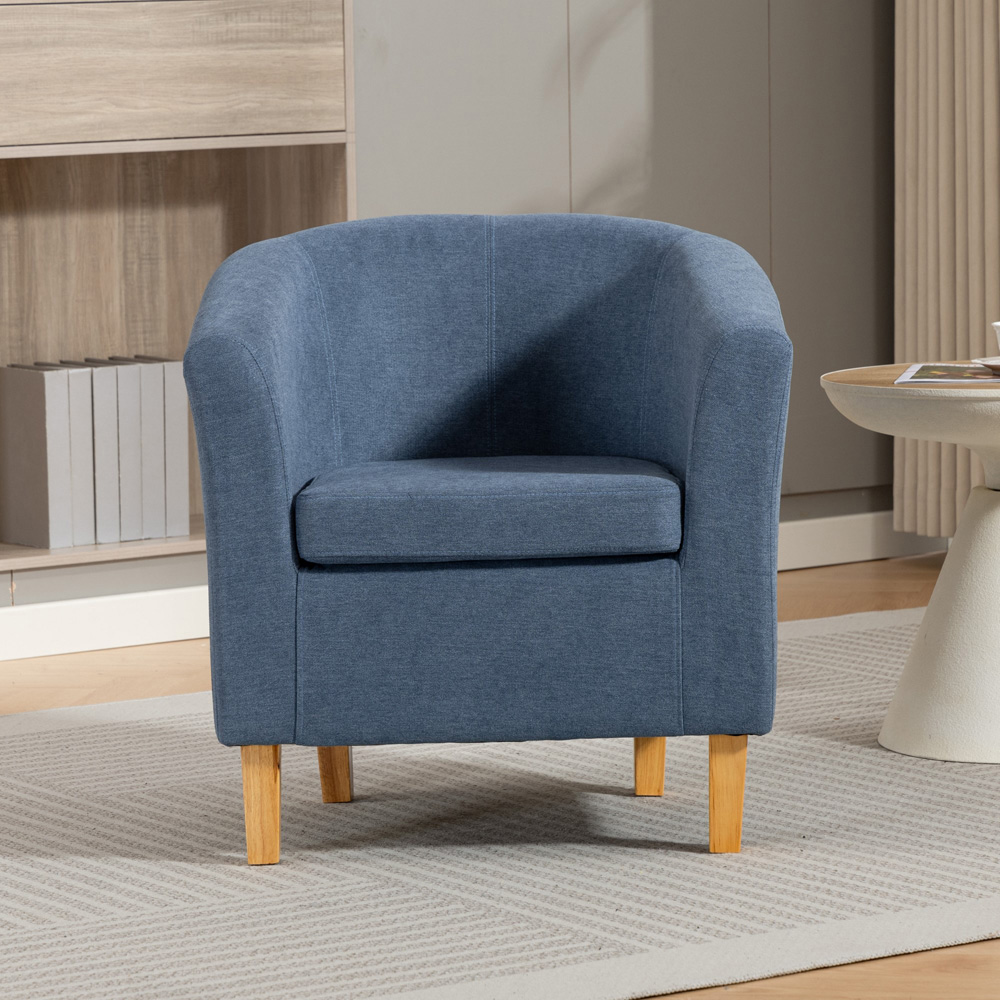 Artemis Home Millie Light Denim Fabric Accent Chair Image 3