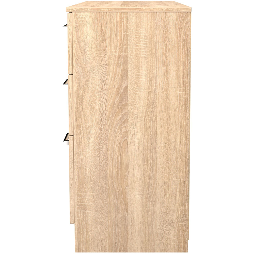 Crowndale Devon 6 Drawer Bardolino Oak Wide Chest of Drawers Ready Assembled Image 4