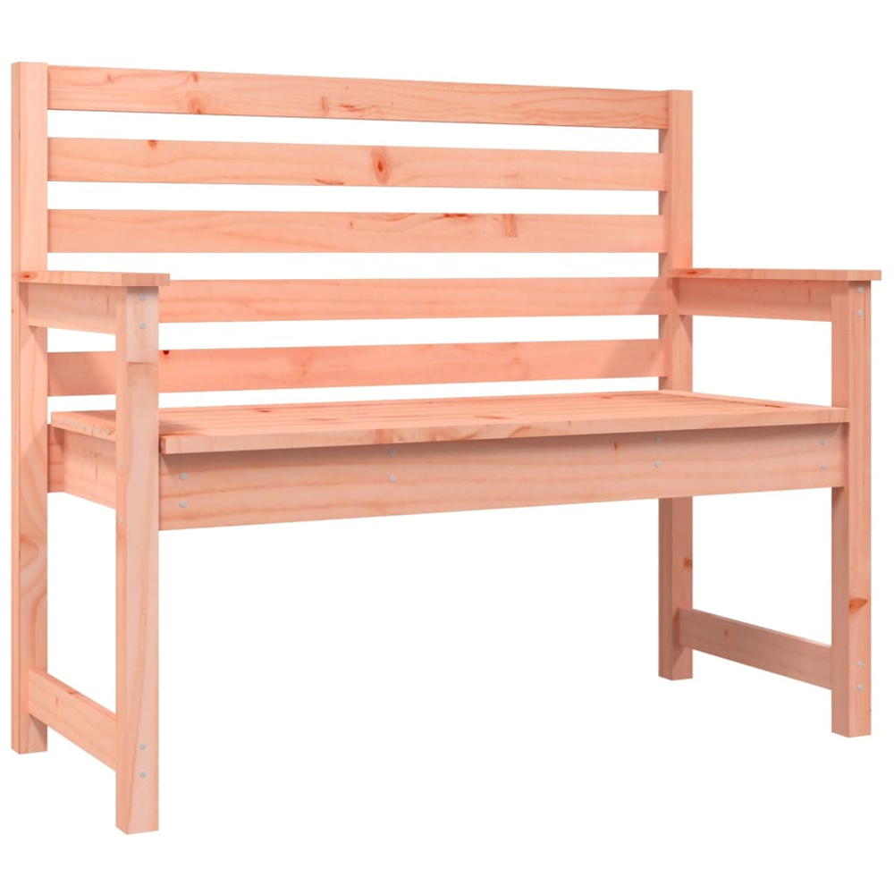 vidaXL Natural Solid Douglas Wood Slatted Garden Bench 109 x 48 x 91.5cm Image 2
