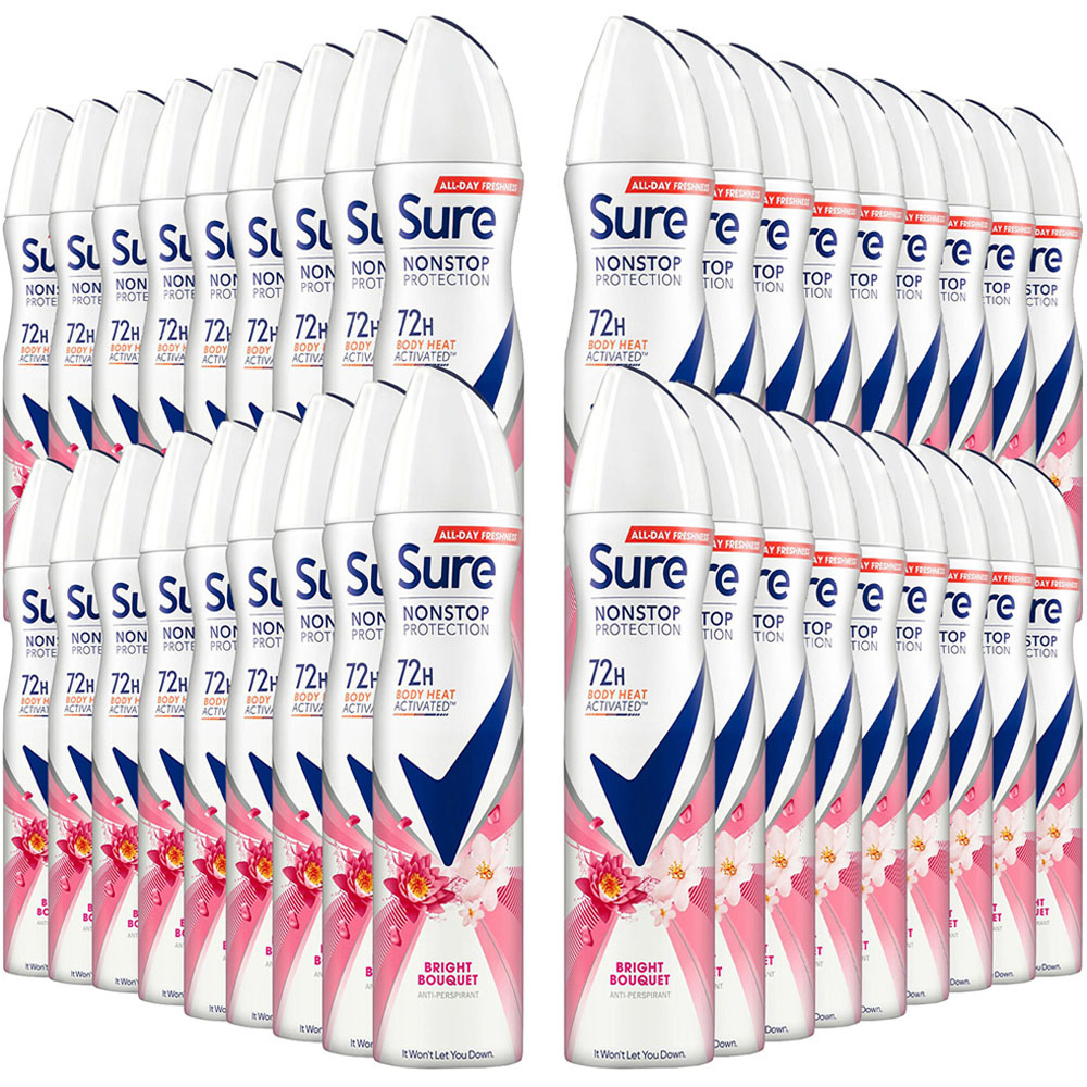 Sure Women Bright Bouquet 72H Protection Anti-Perspirant Deodorant 250ml 36 Pack Image 1